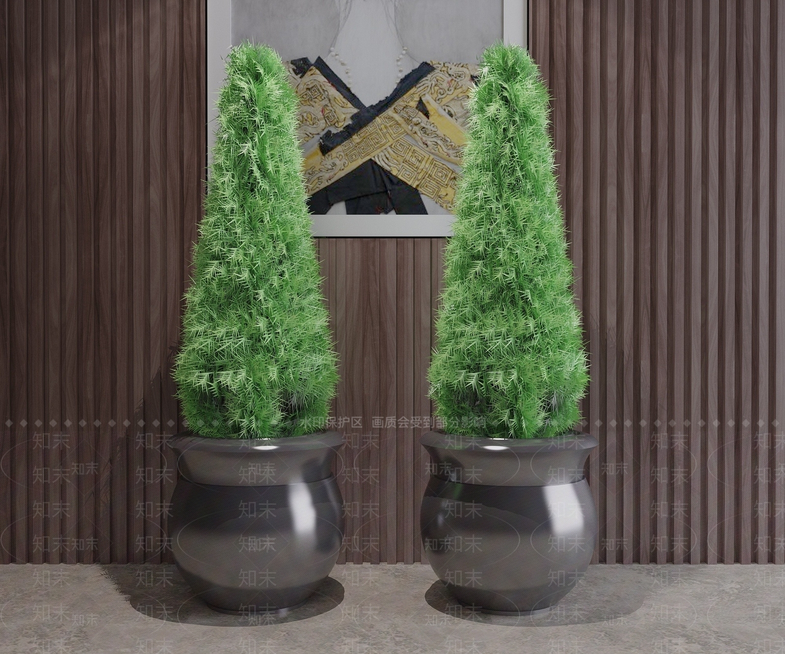 现代风格植物3D模型下载【ID:1193058726】
