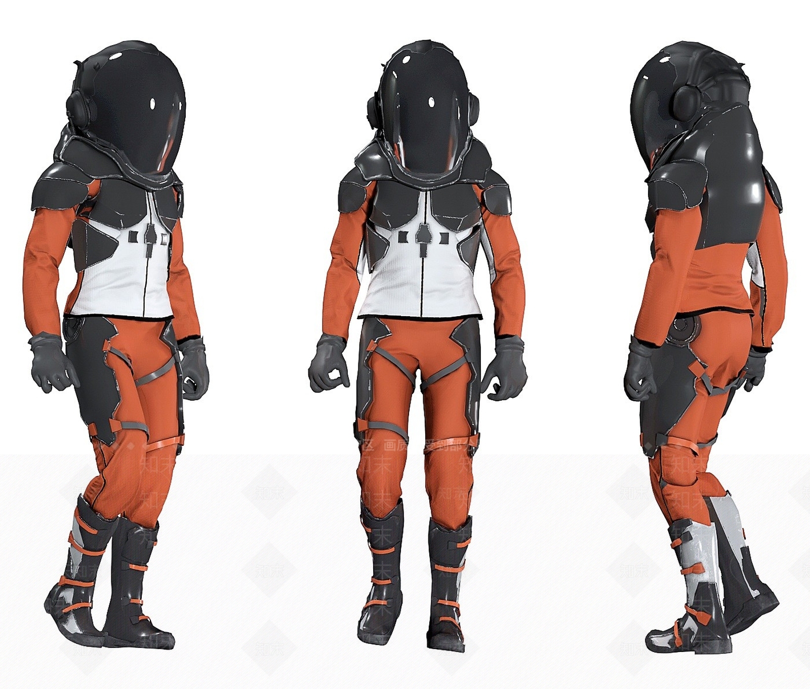 现代宇航员宇航服3D模型下载【ID:1193059592】