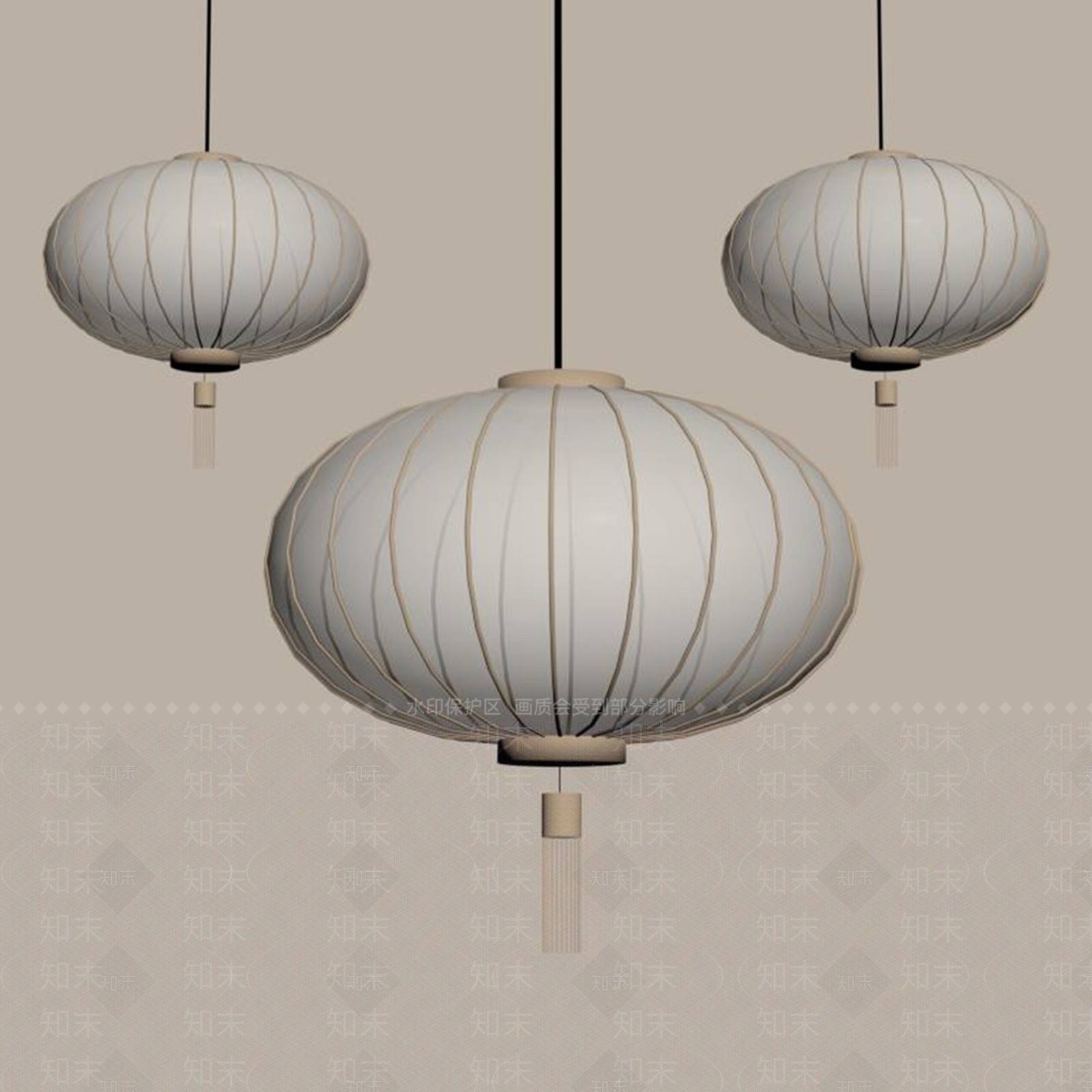 现代新中式灯笼SU模型下载【ID:1193060178】