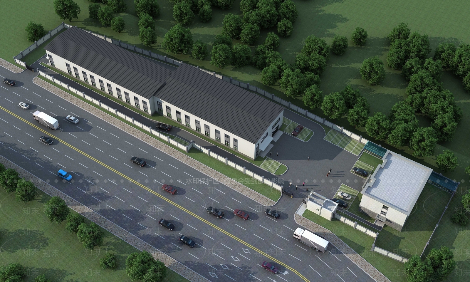 现代工业厂房3D模型下载【ID:1193062010】