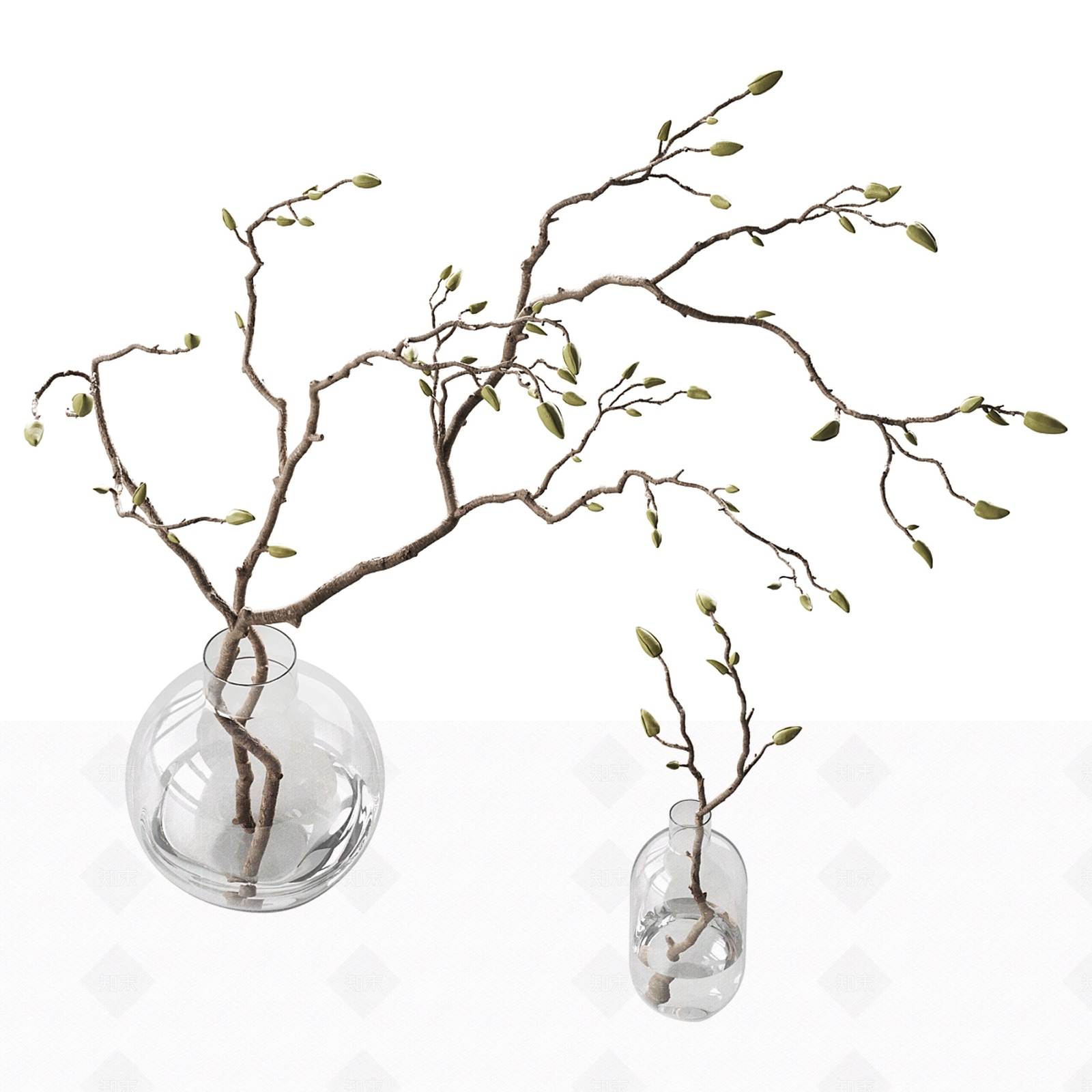 新中式现代花艺3D模型下载【ID:1193062762】