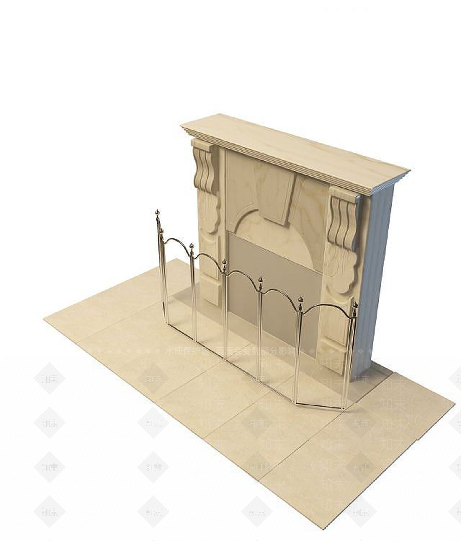 现代壁炉3D模型下载【ID:1193062723】