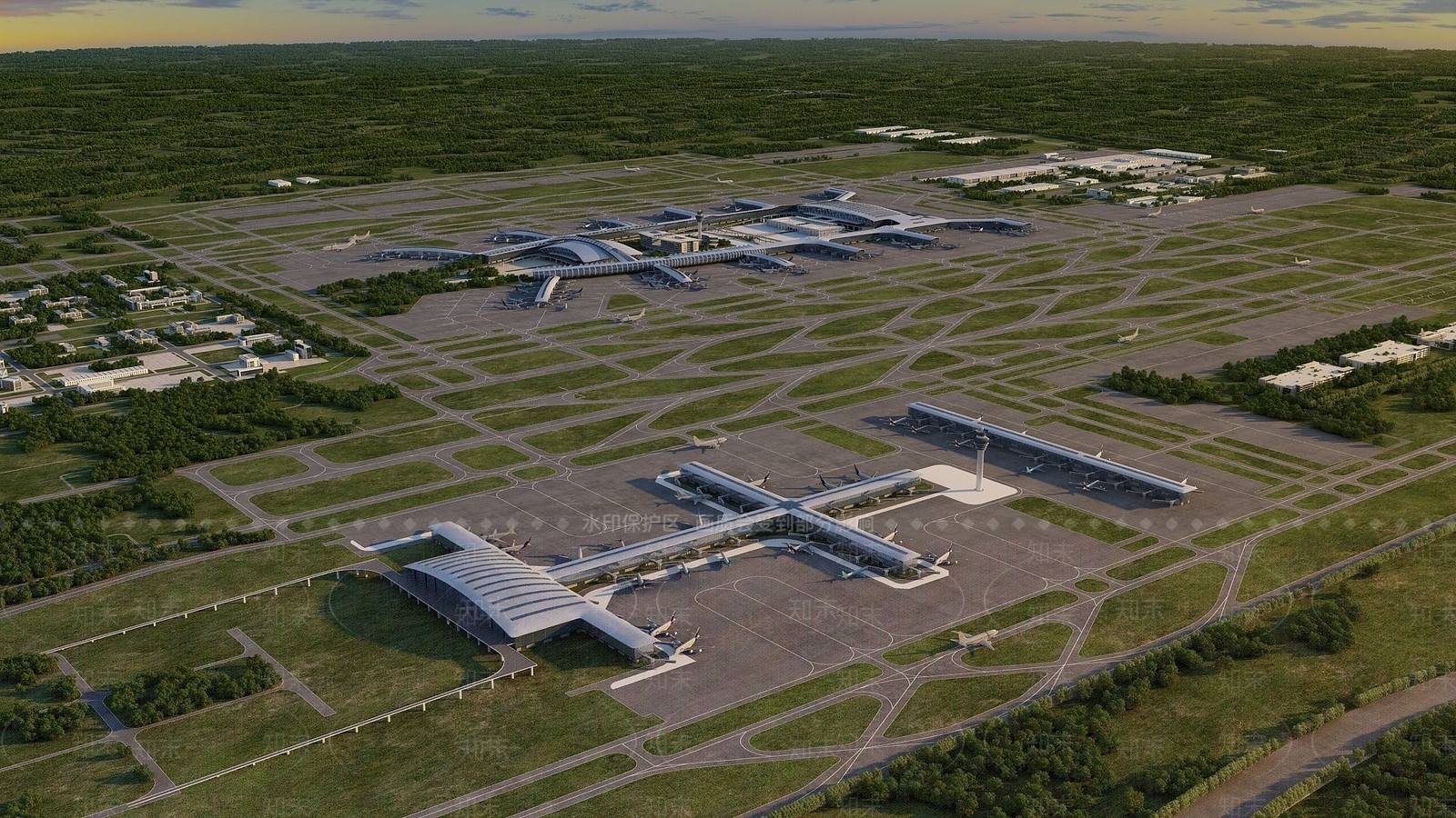 广州白云机场3D模型下载【ID:1193063182】