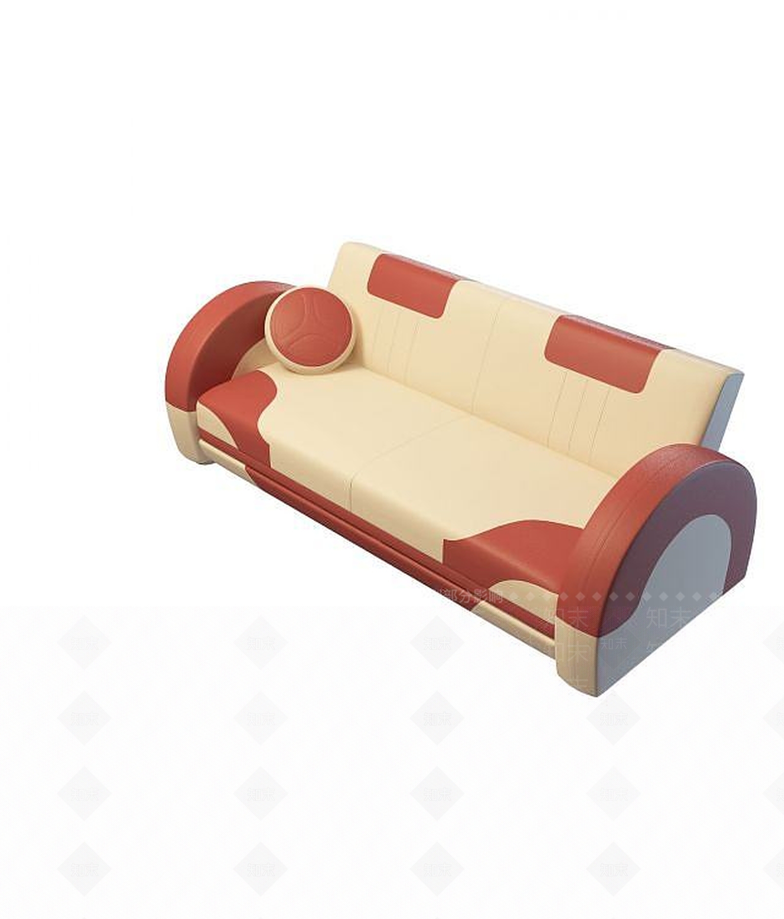 现代双人沙发3D模型下载【ID:1193063197】