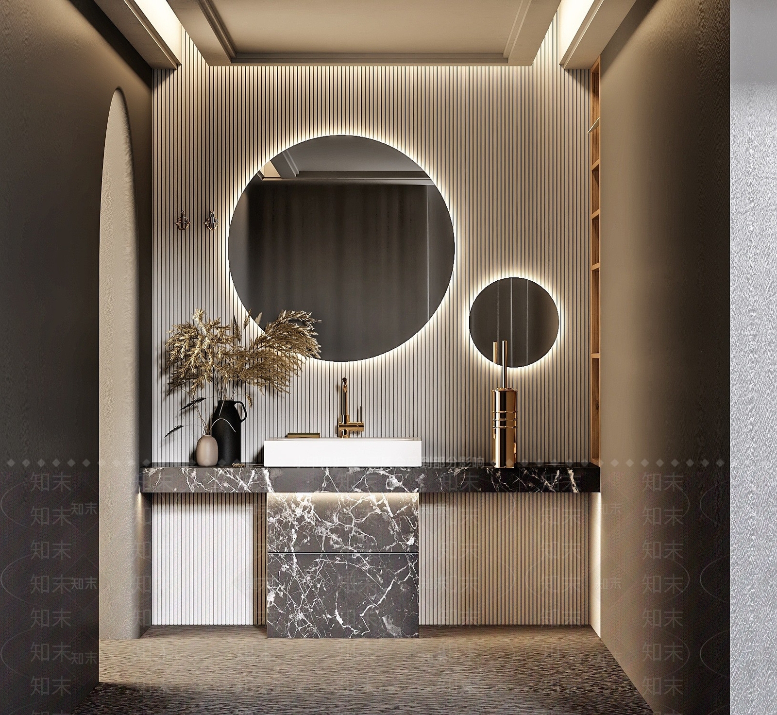 现代卫生间洗手台3D模型下载【ID:1193063972】