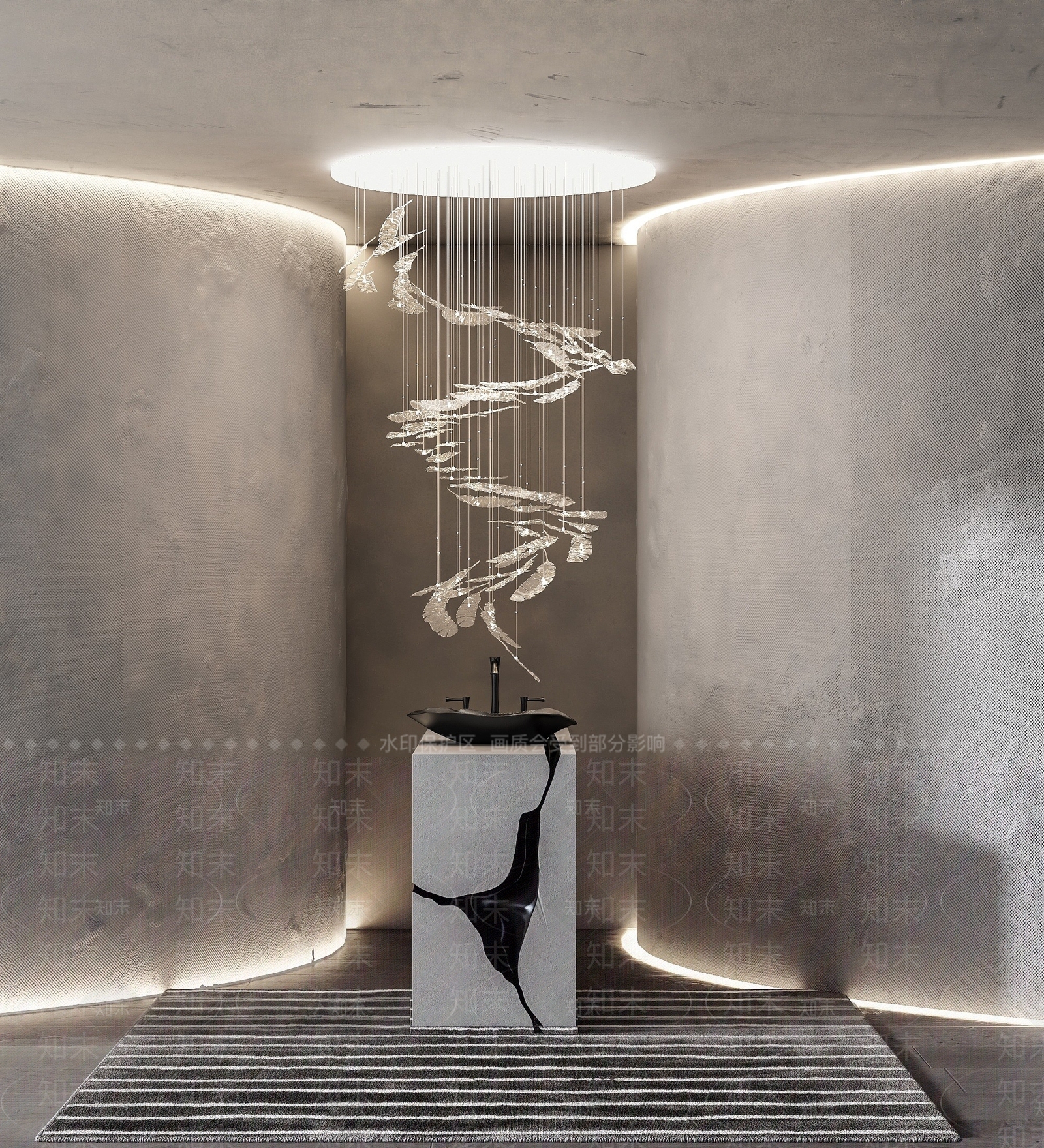 现代卫生间洗手台3D模型下载【ID:1193064076】