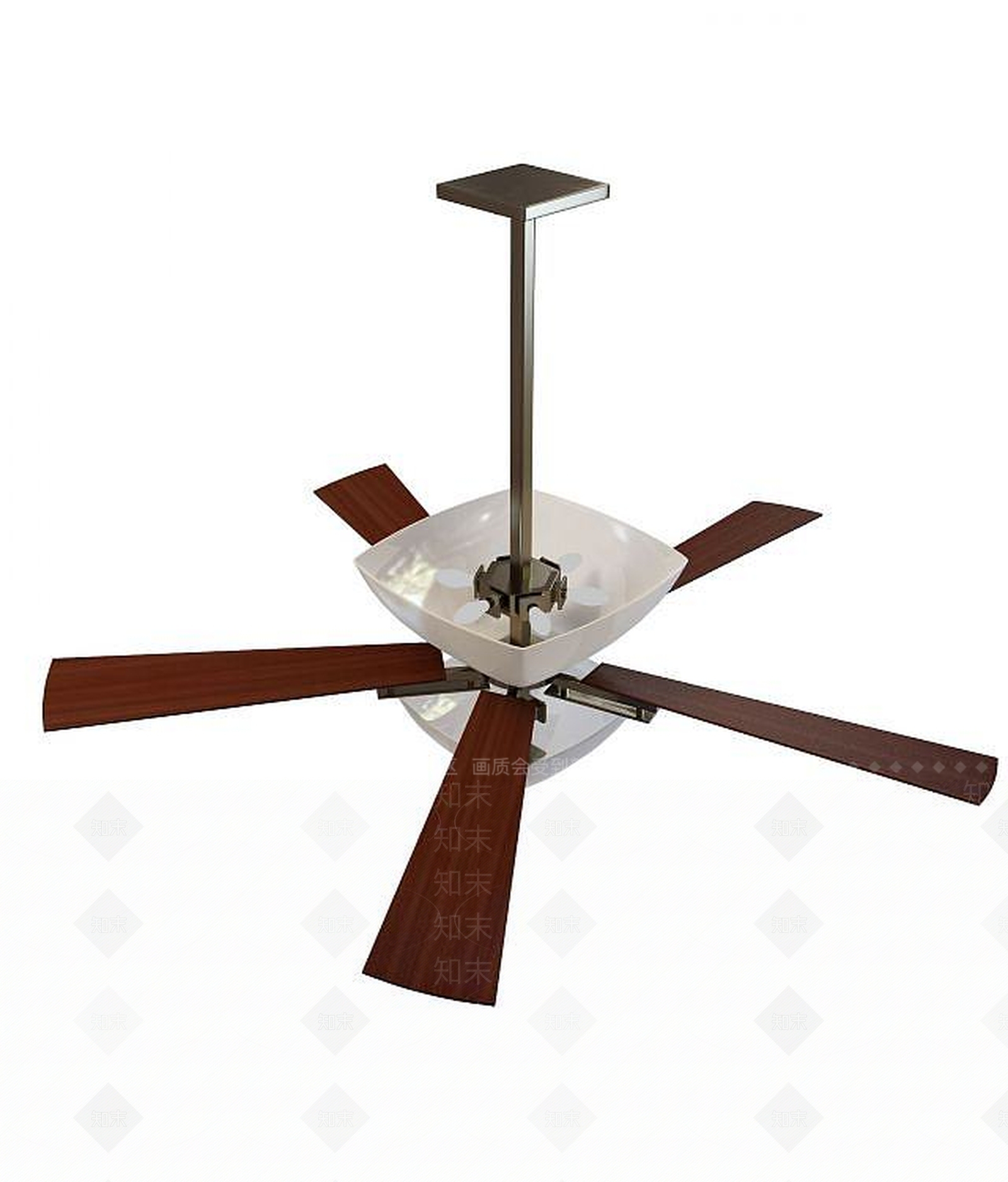 现代吊扇灯3D模型下载【ID:1193064644】