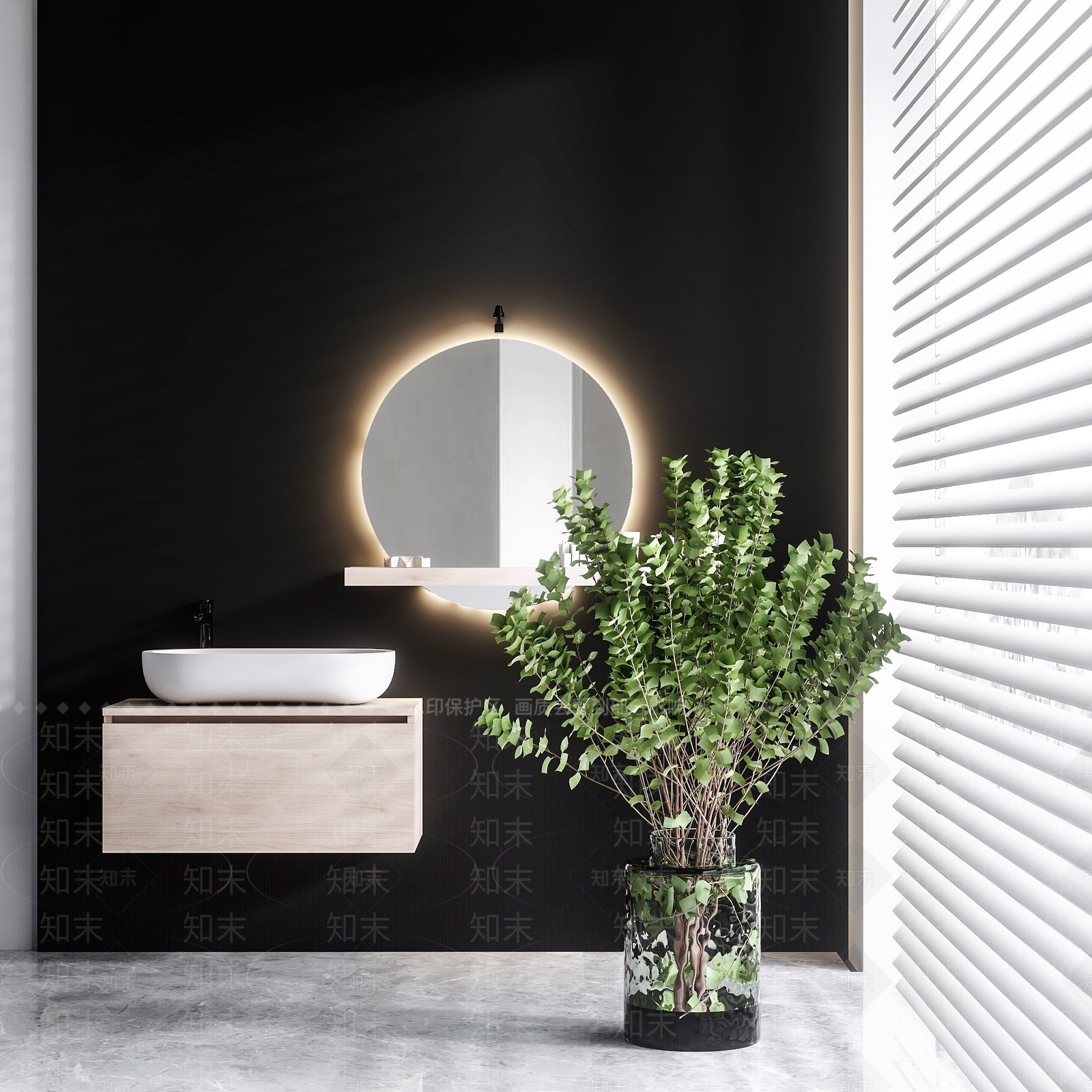 现代卫生间洗手台3D模型下载【ID:1193064711】