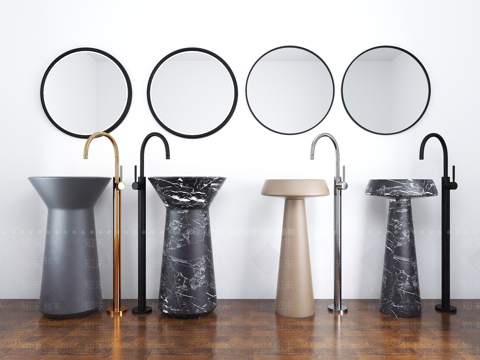 现代卫生间洗手台3D模型下载【ID:1193065068】