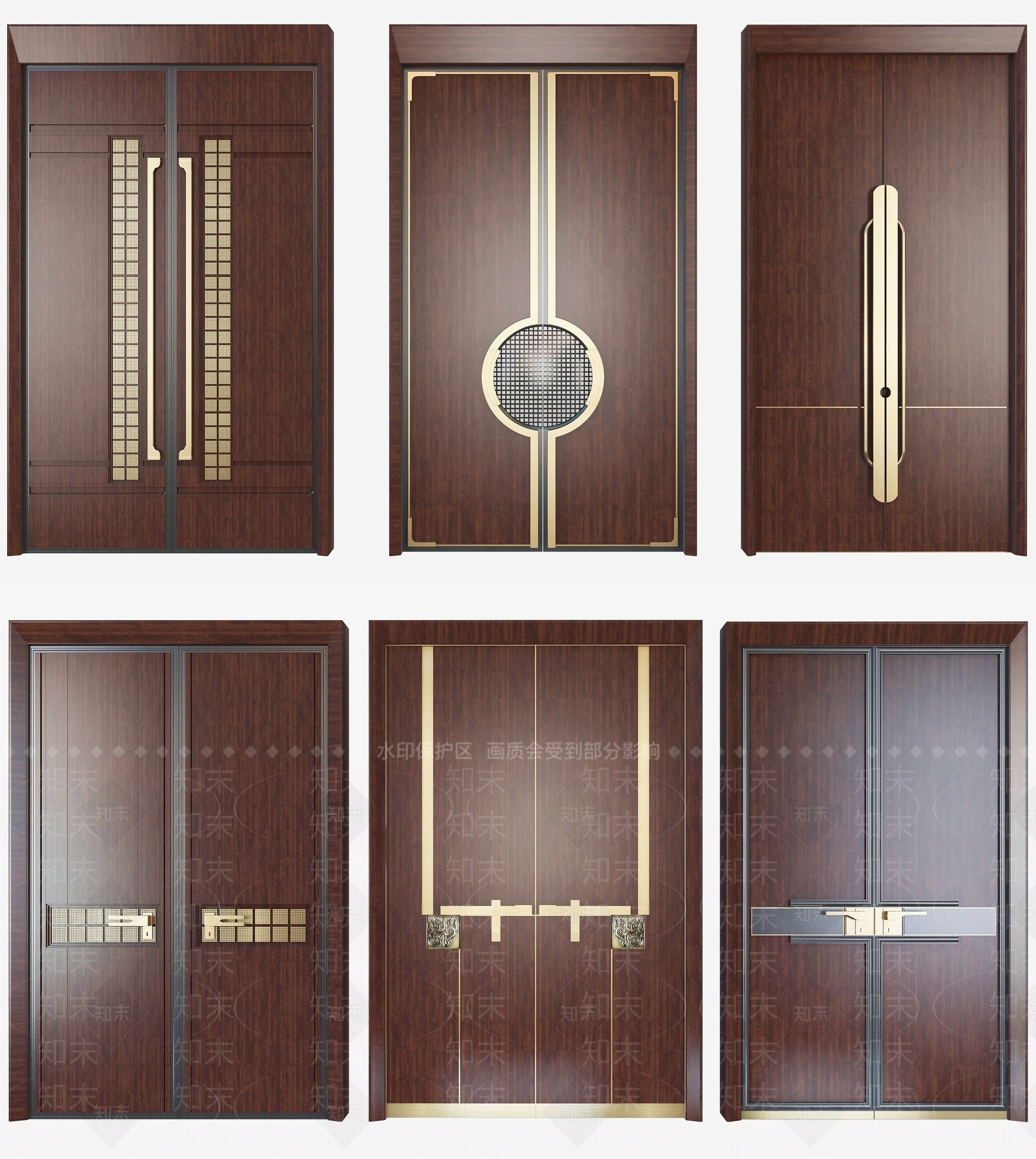 中式大门3D模型下载【ID:1193069545】