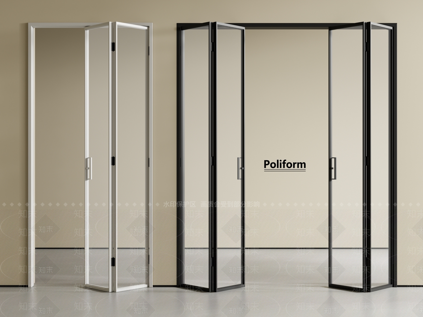 现代折叠门SU模型下载【ID:1193070353】