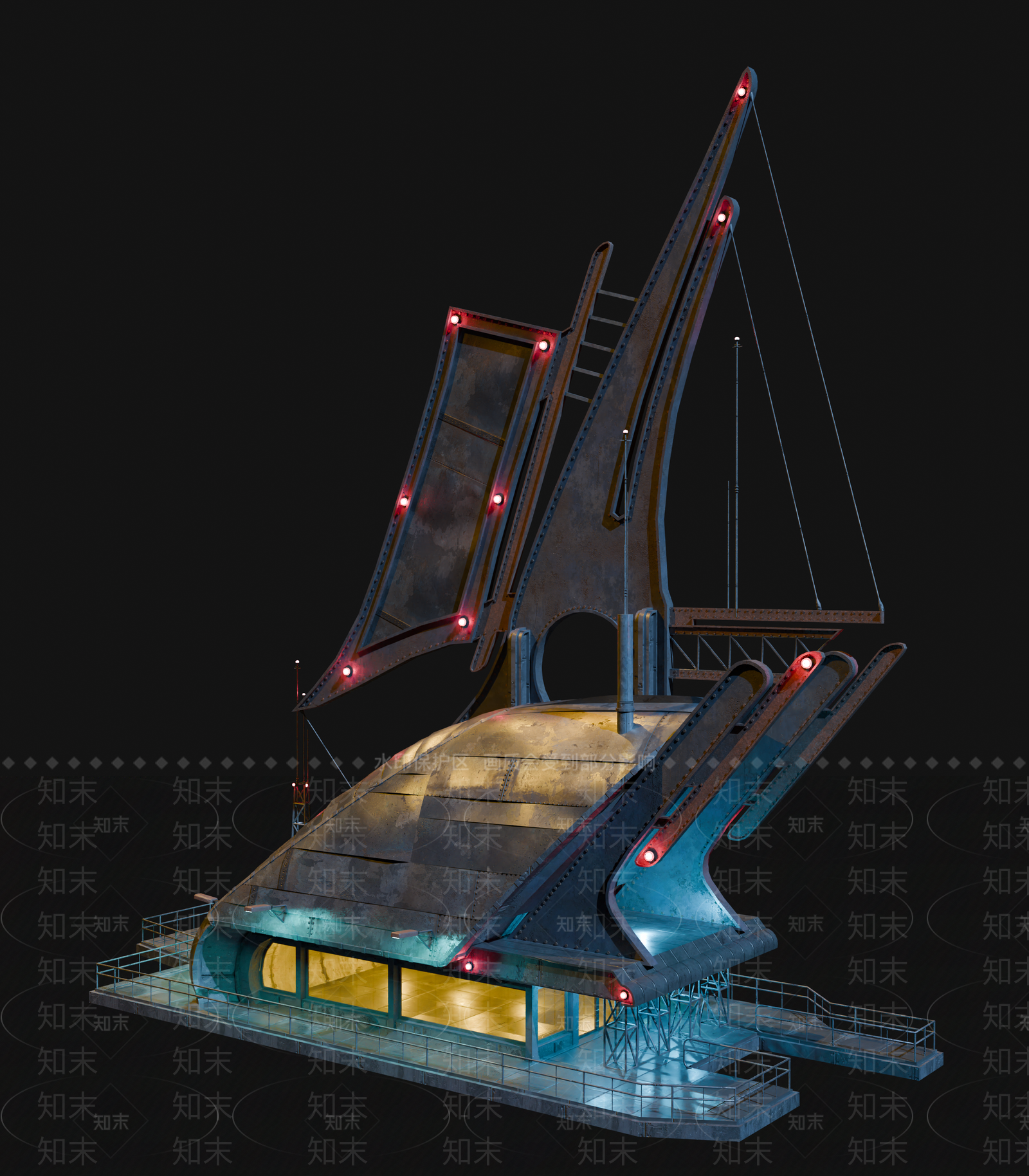 现代风格建筑SU模型下载【ID:1193073744】