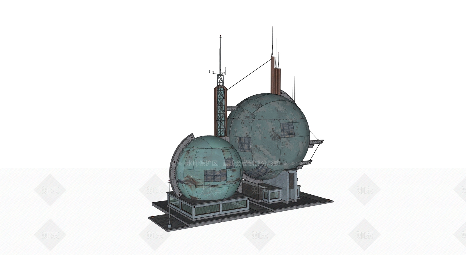 现代风格建筑SU模型下载【ID:1193074815】