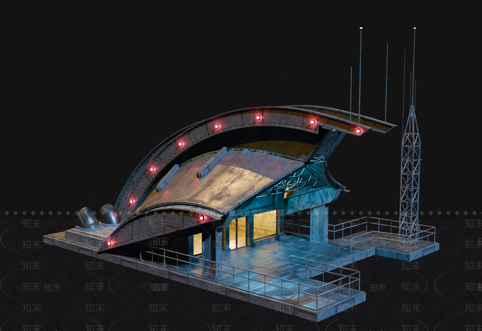 现代风格建筑SU模型下载【ID:1193074969】