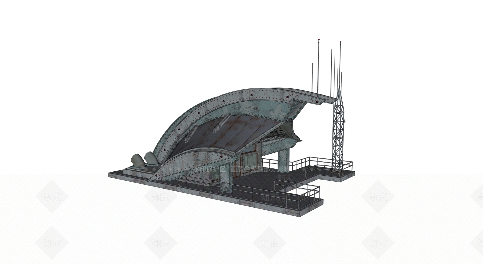 现代风格建筑SU模型下载【ID:1193074969】
