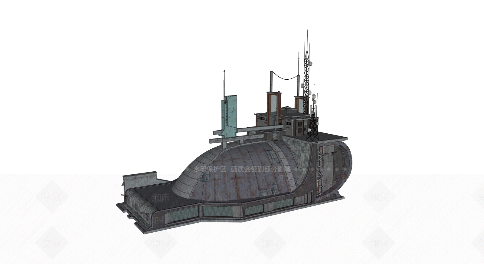 现代风格建筑SU模型下载【ID:1193075364】