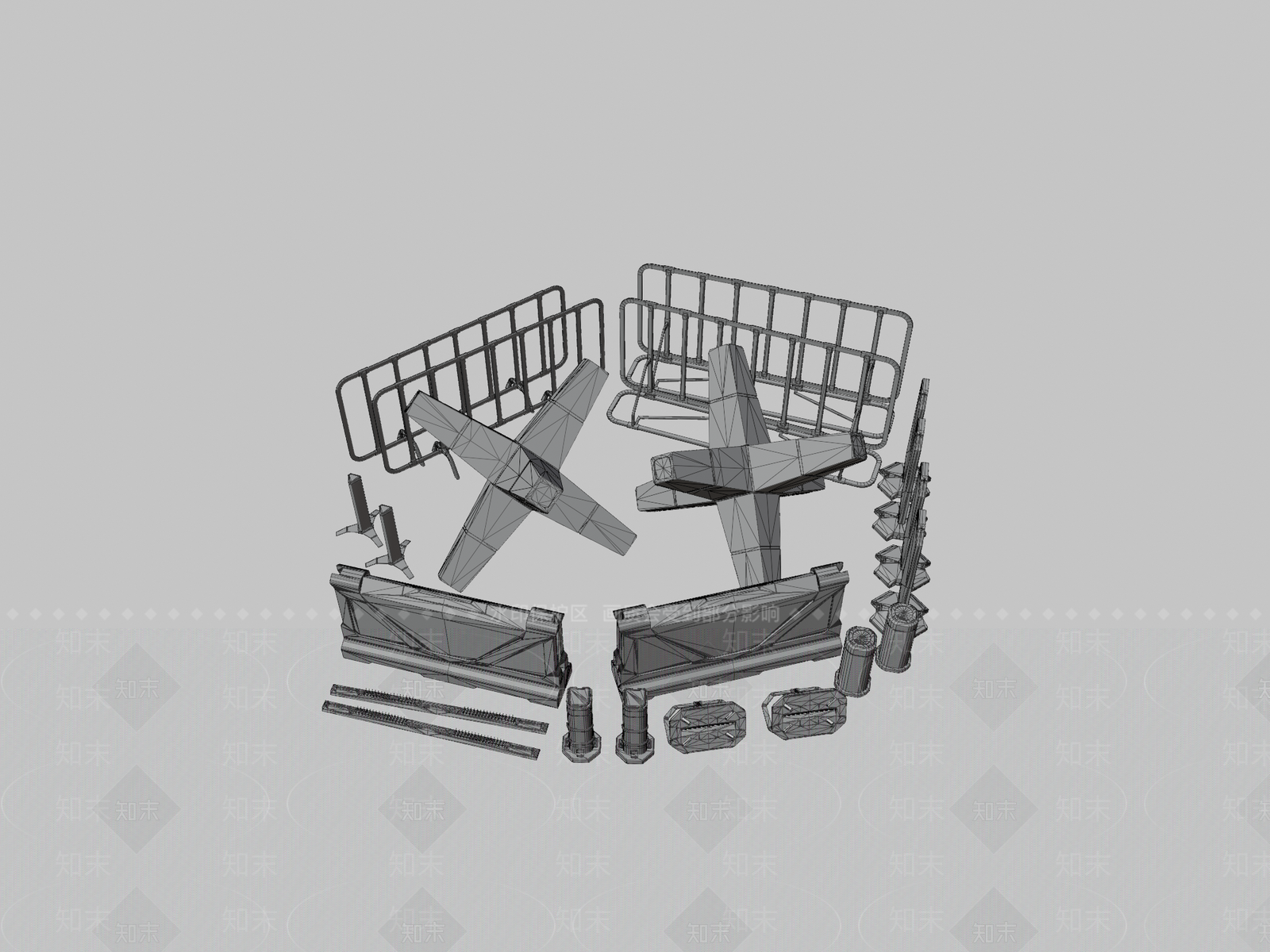 公用器材3D模型下载【ID:1193077319】