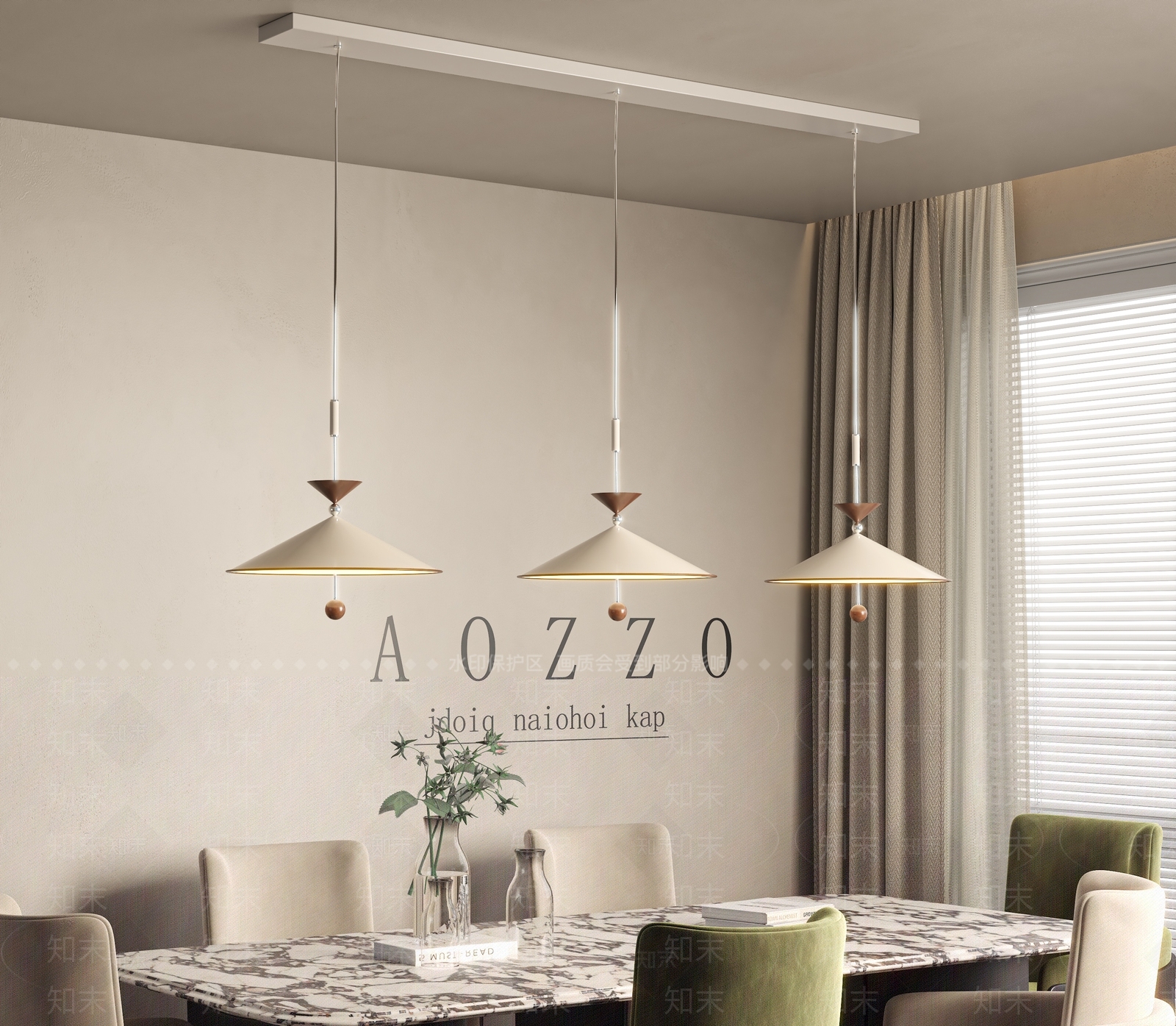 法式奶油客厅吊灯SU模型下载【ID:1193077315】