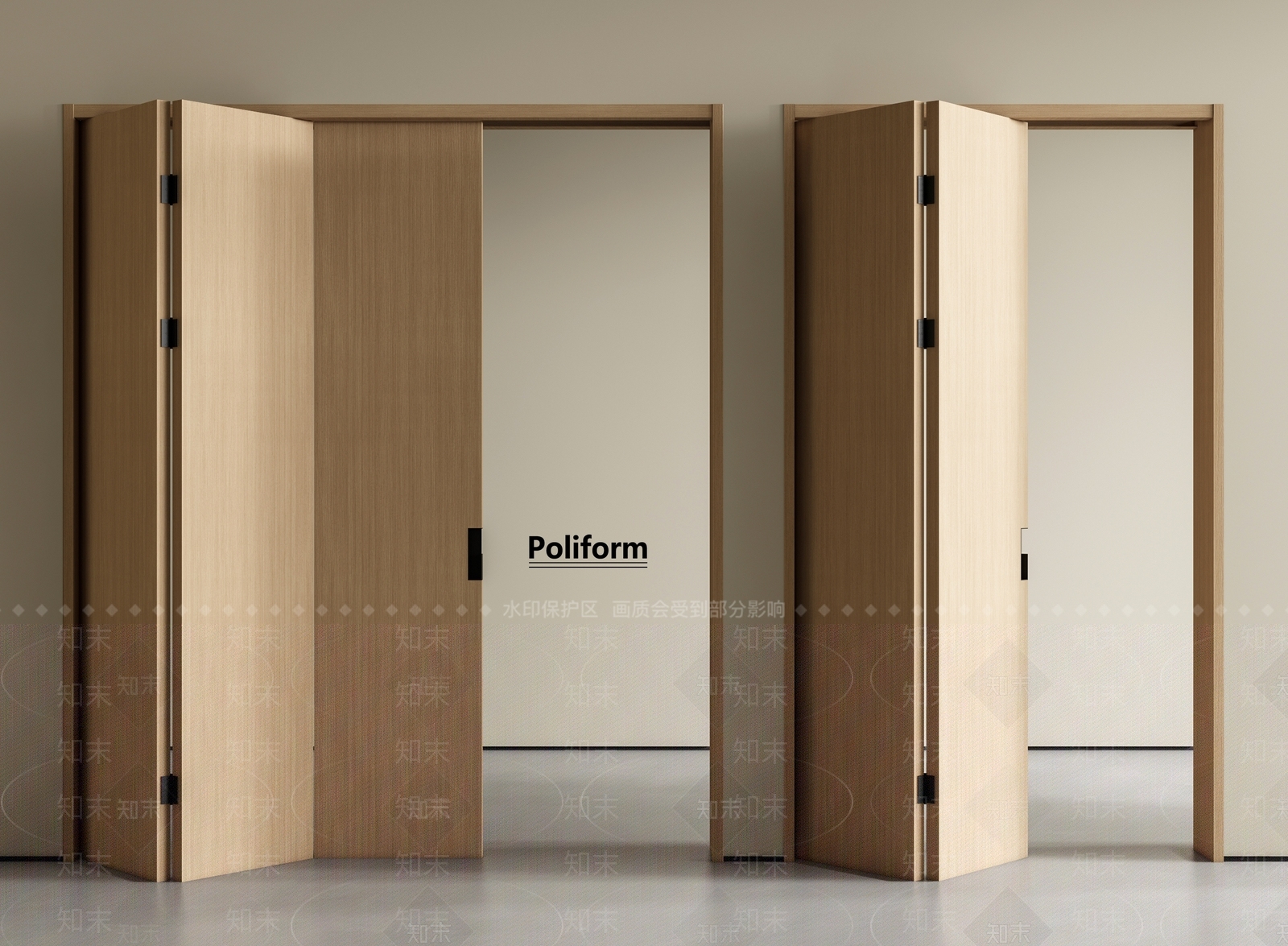 现代折叠门3D模型下载【ID:1193078630】