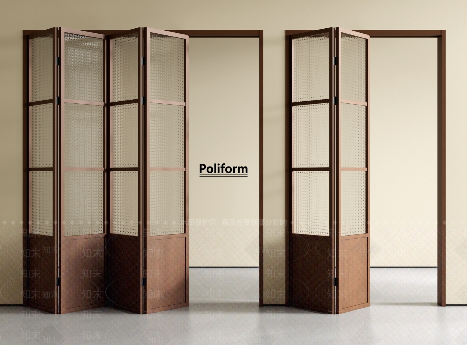 现代中古折叠门3D模型下载【ID:1193078673】