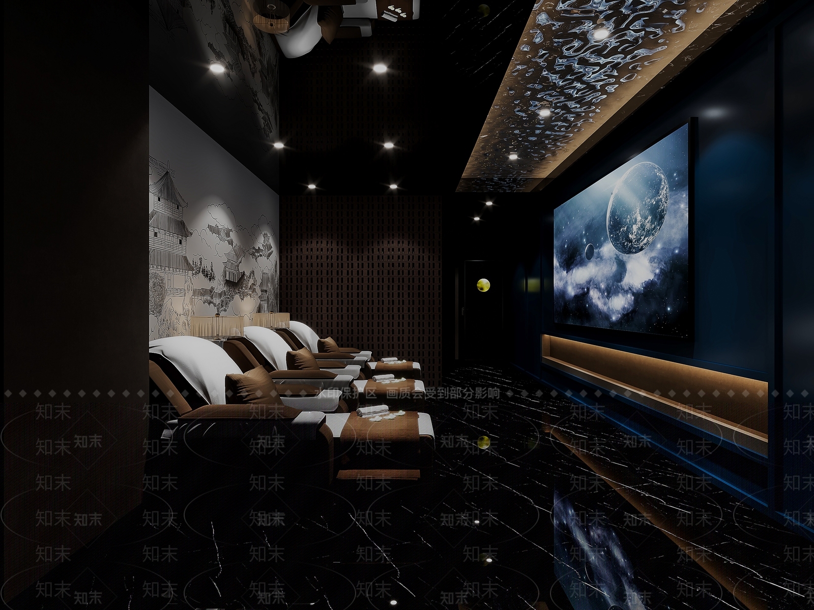 现代足浴店3D模型下载【ID:1193078984】