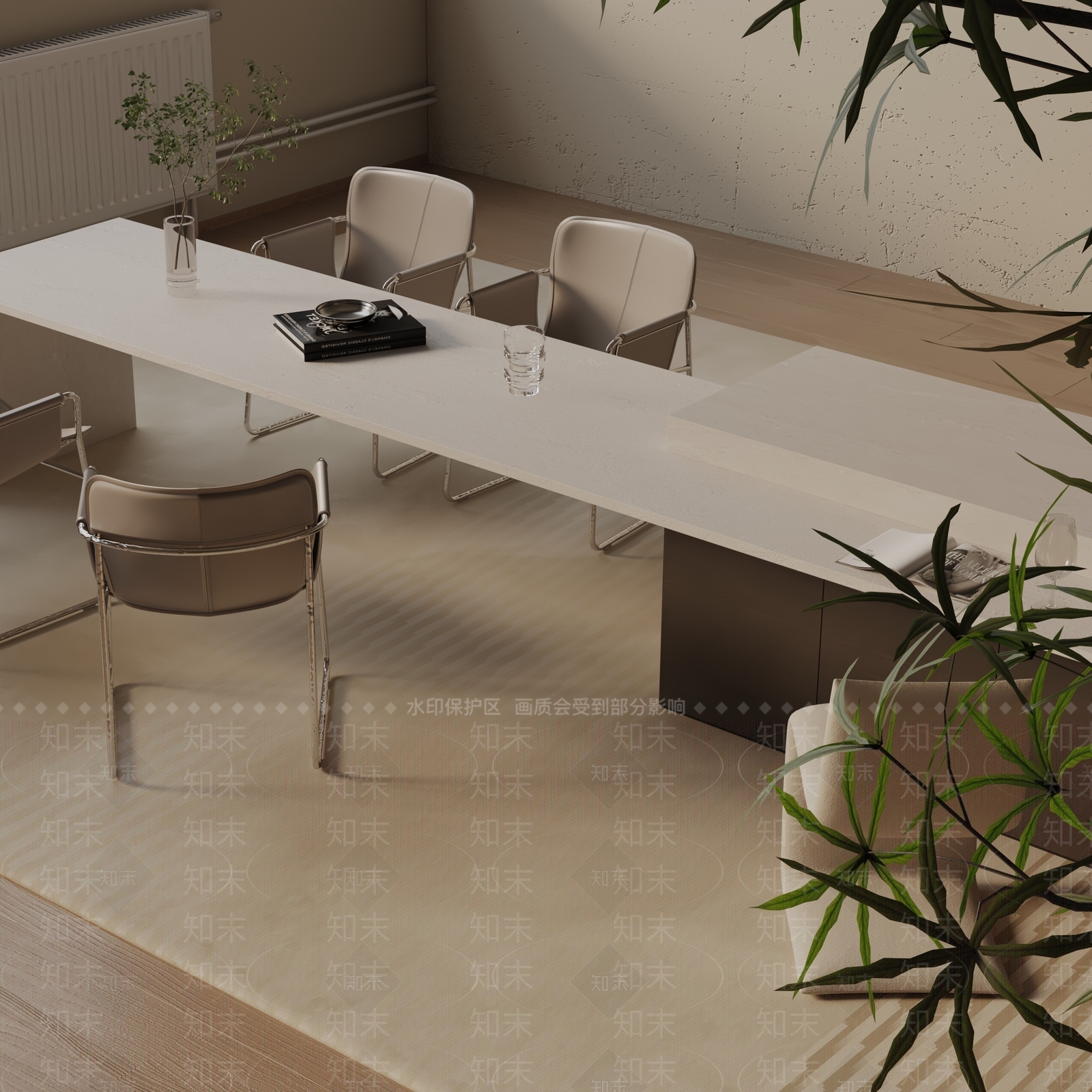 现代餐桌3D模型下载【ID:1193079280】