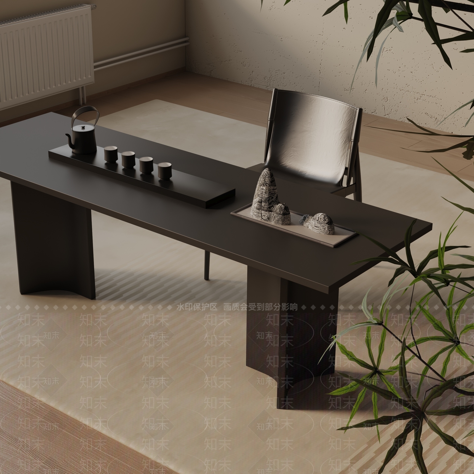 现代餐桌3D模型下载【ID:1193079895】