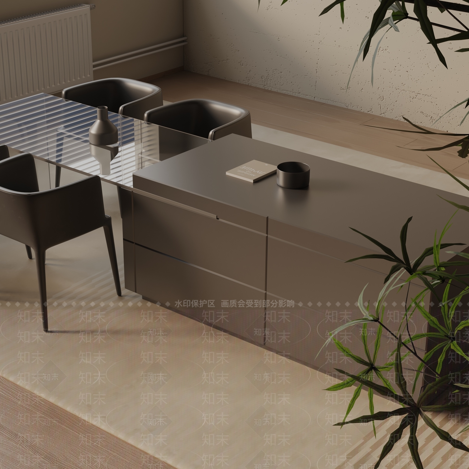 现代餐桌3D模型下载【ID:1193079951】