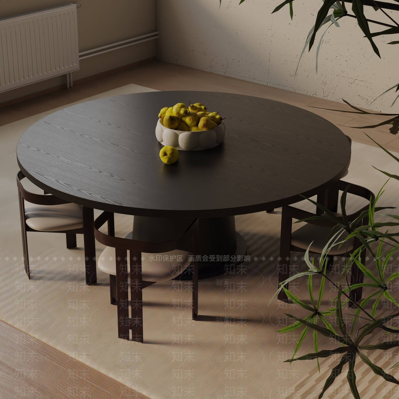 现代餐桌3D模型下载【ID:1193080180】