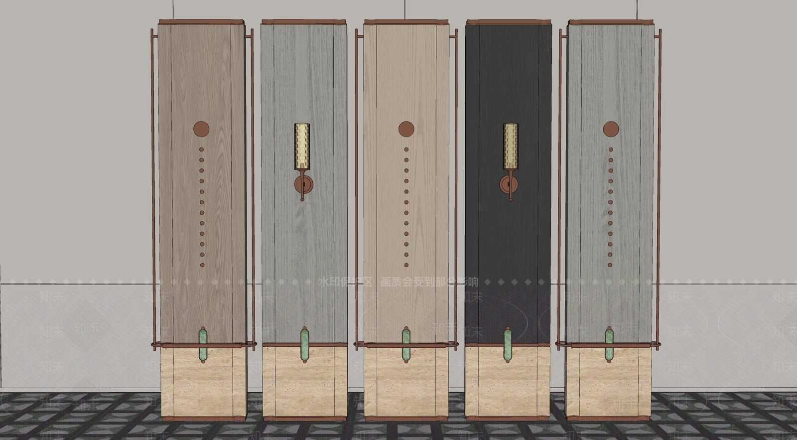 现代意式屏风SU模型下载【ID:1193081403】