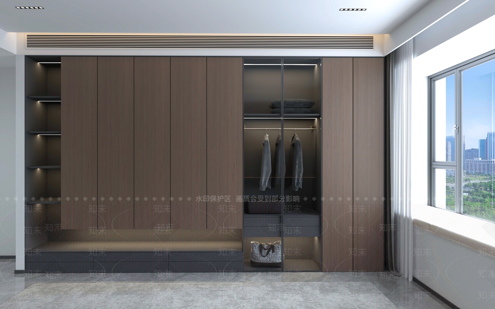 现代意式衣柜3D模型下载【ID:1193087127】