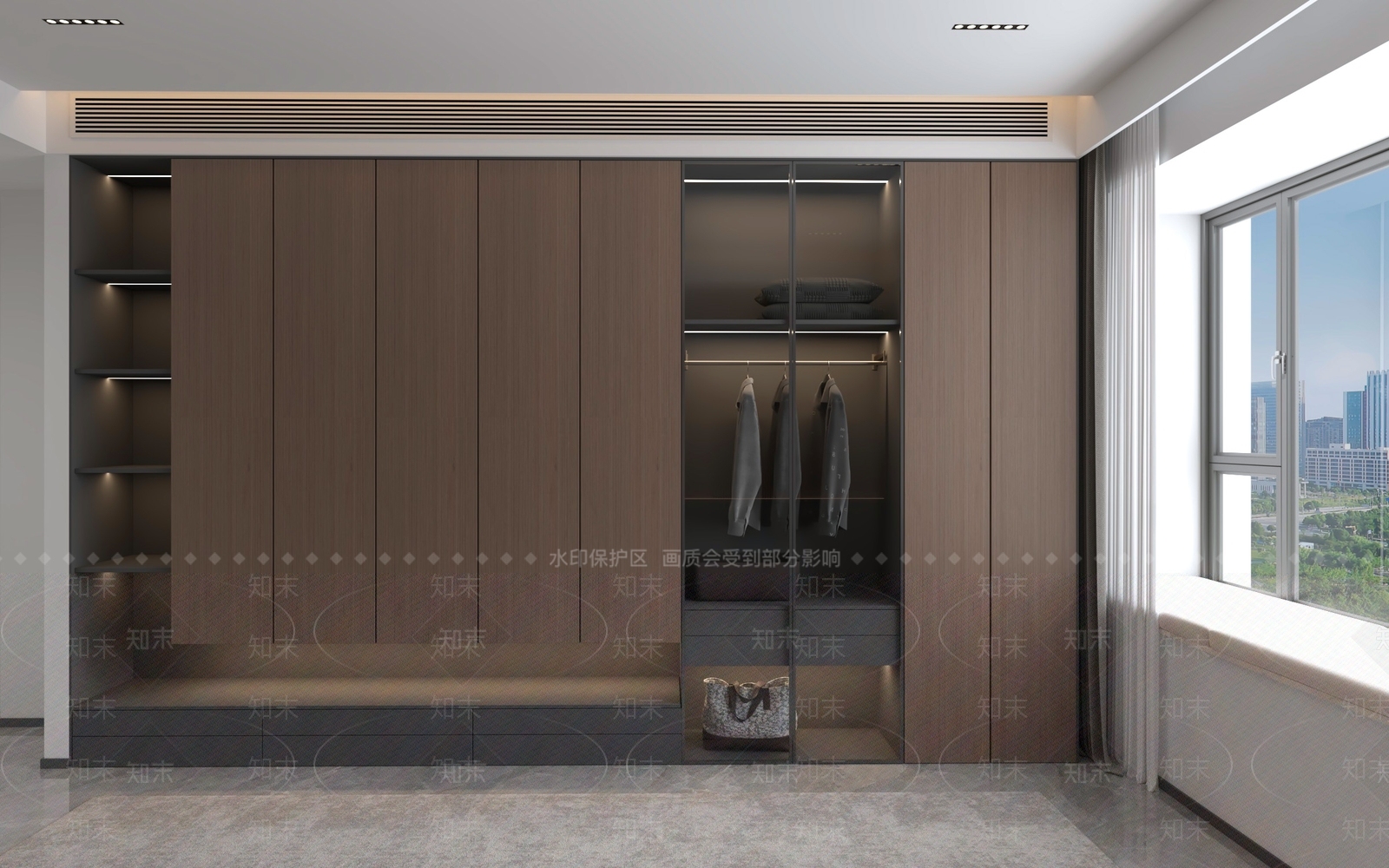 现代意式衣柜3D模型下载【ID:1193087127】