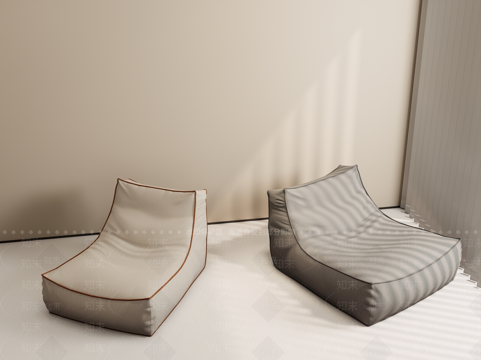 现代单人沙发3D模型下载【ID:1193087333】