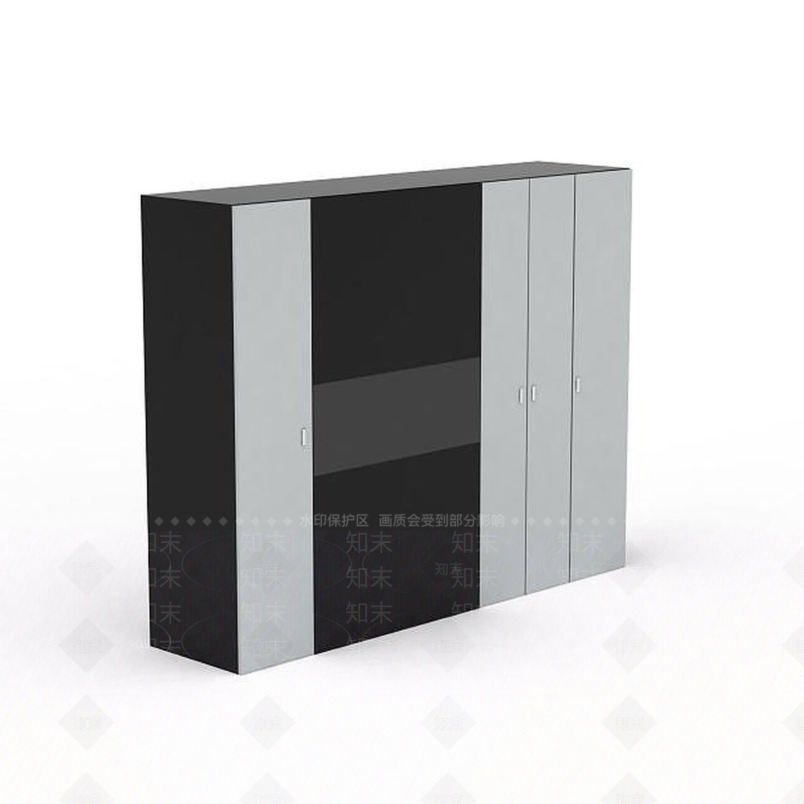 现代衣柜3D模型下载【ID:1199205367】