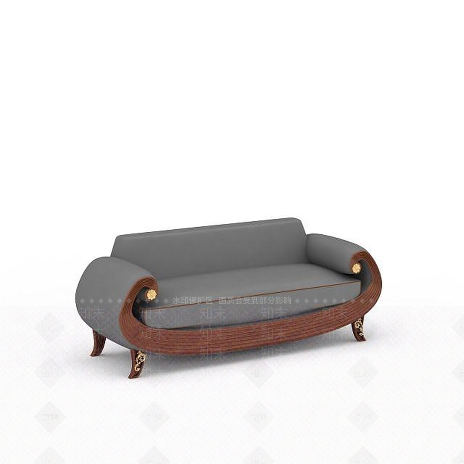 现代双人沙发3D模型下载【ID:1199205140】