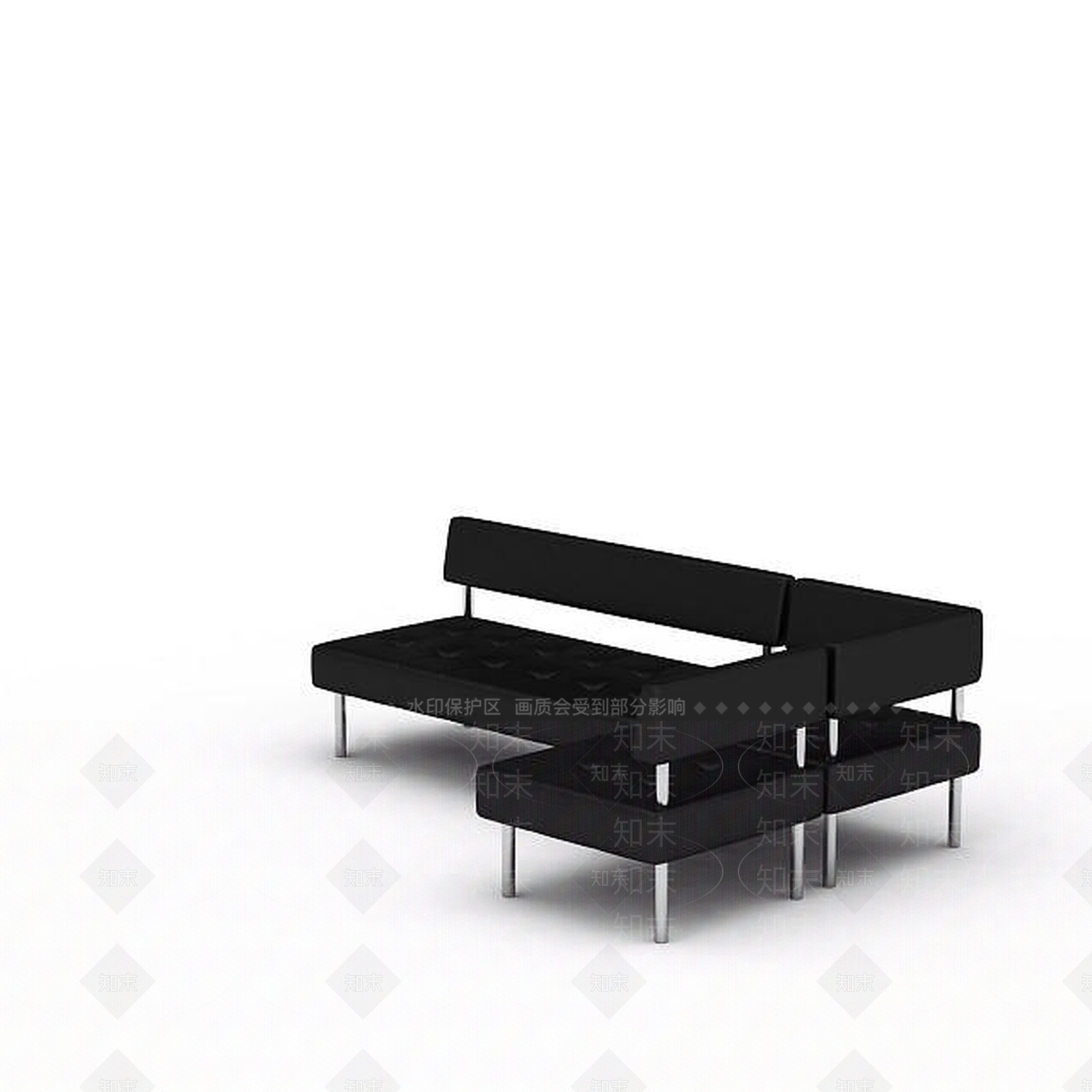 现代双人沙发3D模型下载【ID:1199204883】
