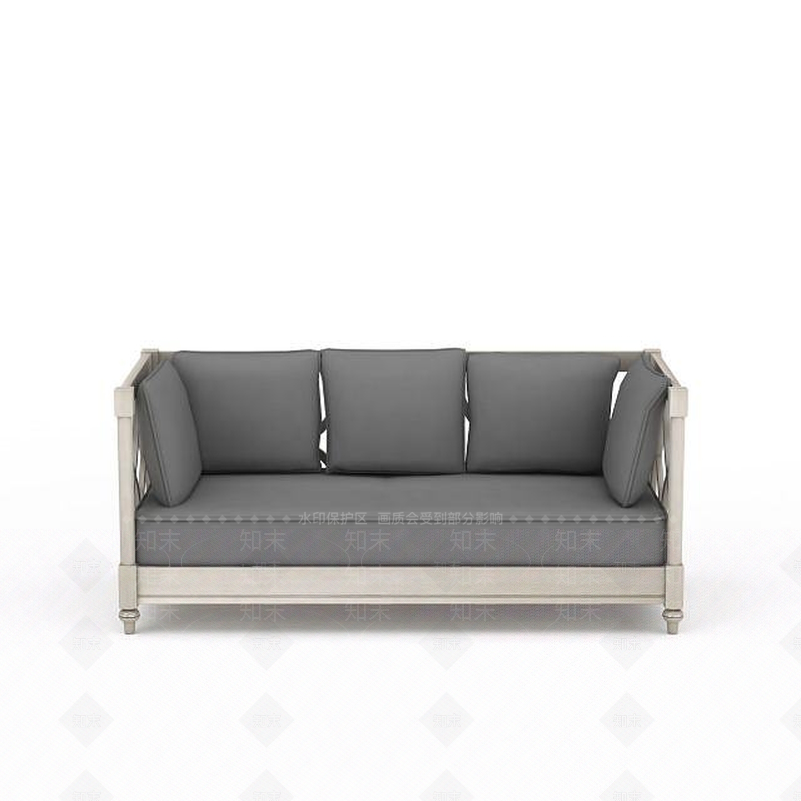 现代双人沙发3D模型下载【ID:1193089278】