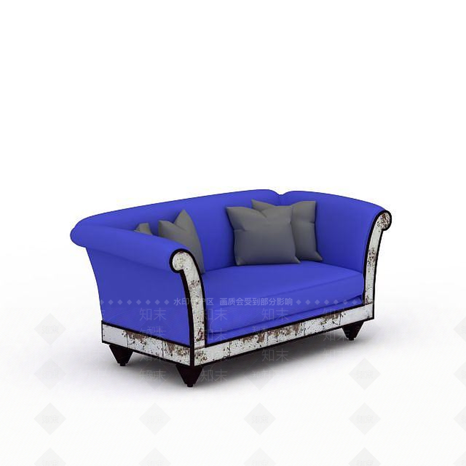 现代双人沙发3D模型下载【ID:1193089406】