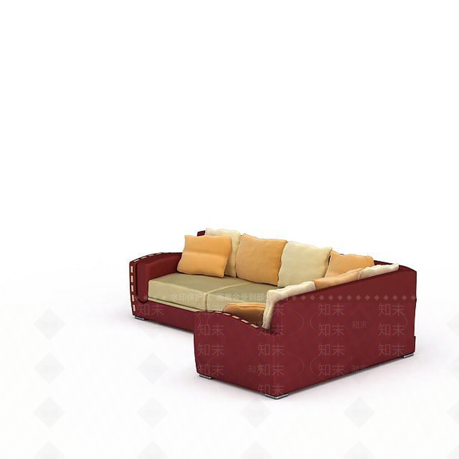现代双人沙发3D模型下载【ID:1199196230】