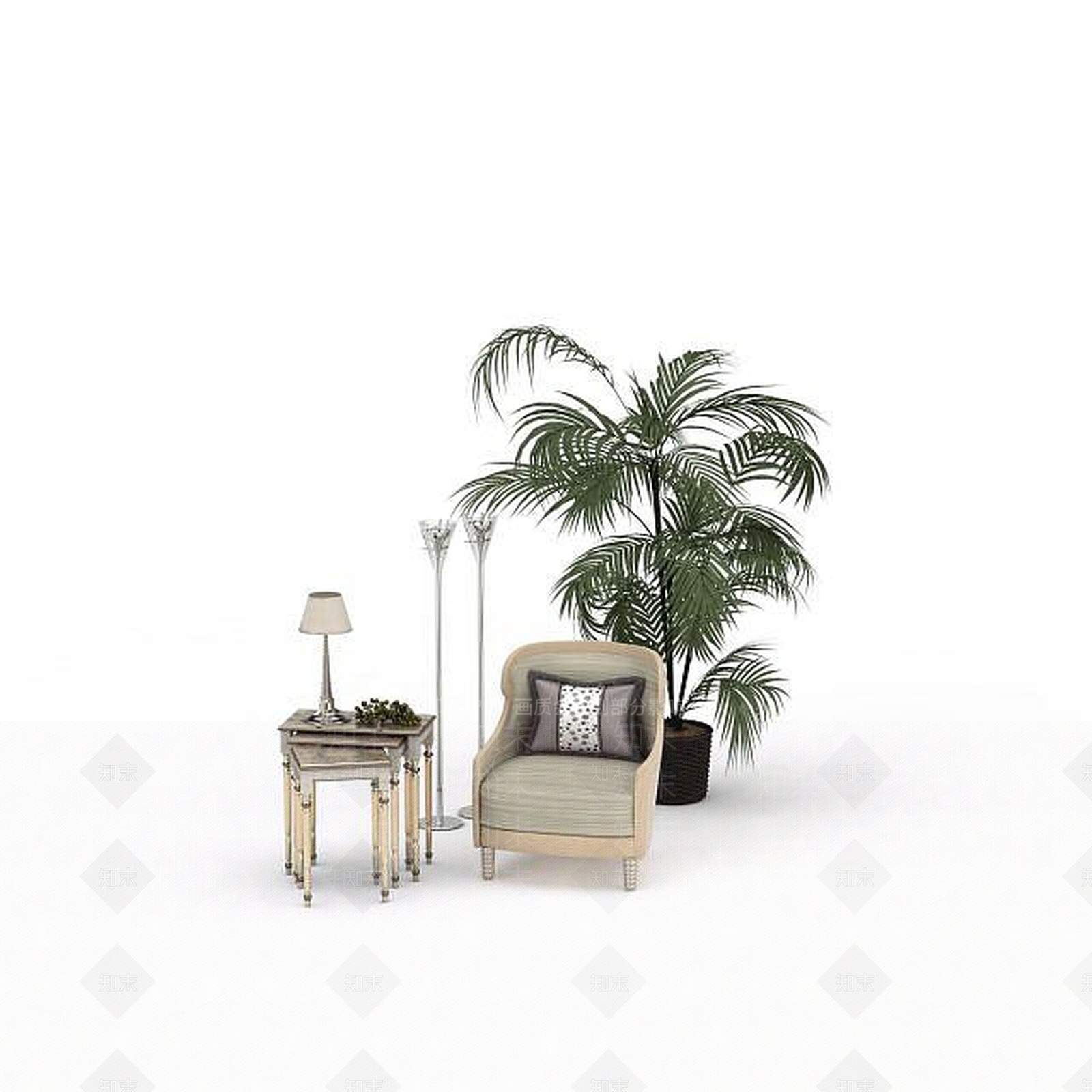 现代双人沙发3D模型下载【ID:1193093057】
