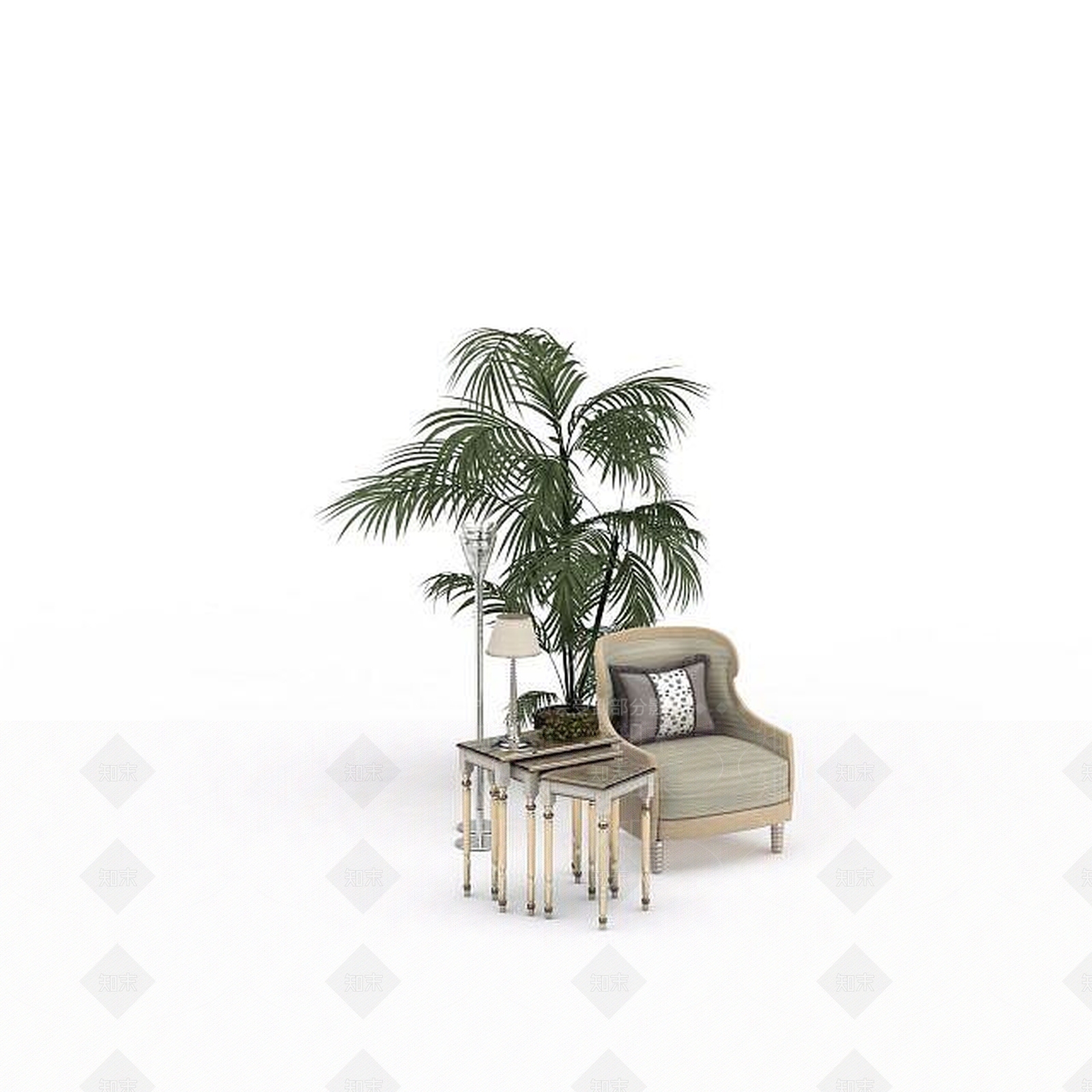 现代双人沙发3D模型下载【ID:1193093057】