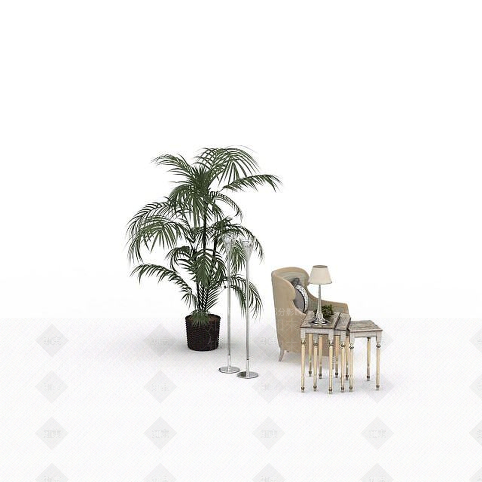 现代双人沙发3D模型下载【ID:1193093057】