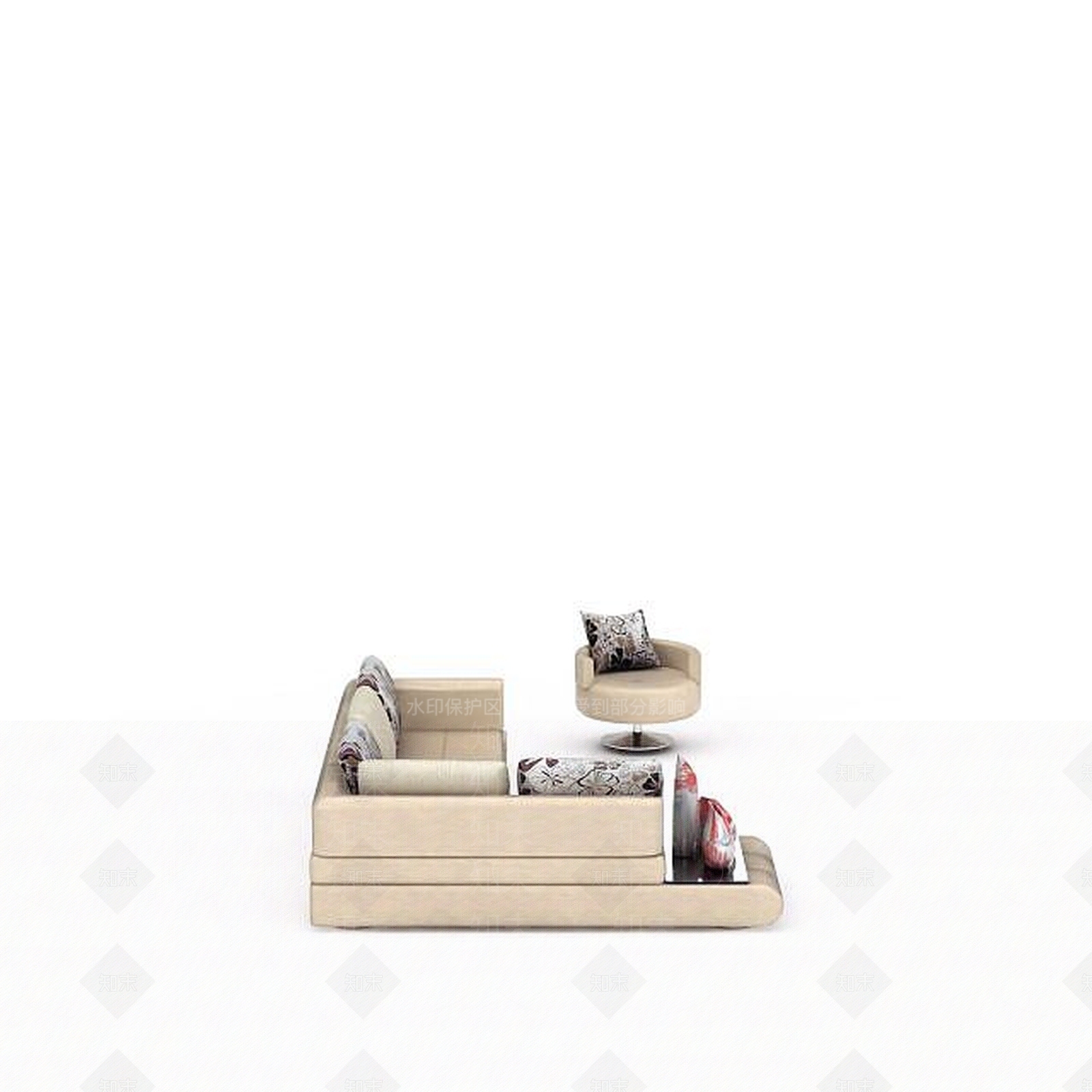 现代双人沙发3D模型下载【ID:1193093267】