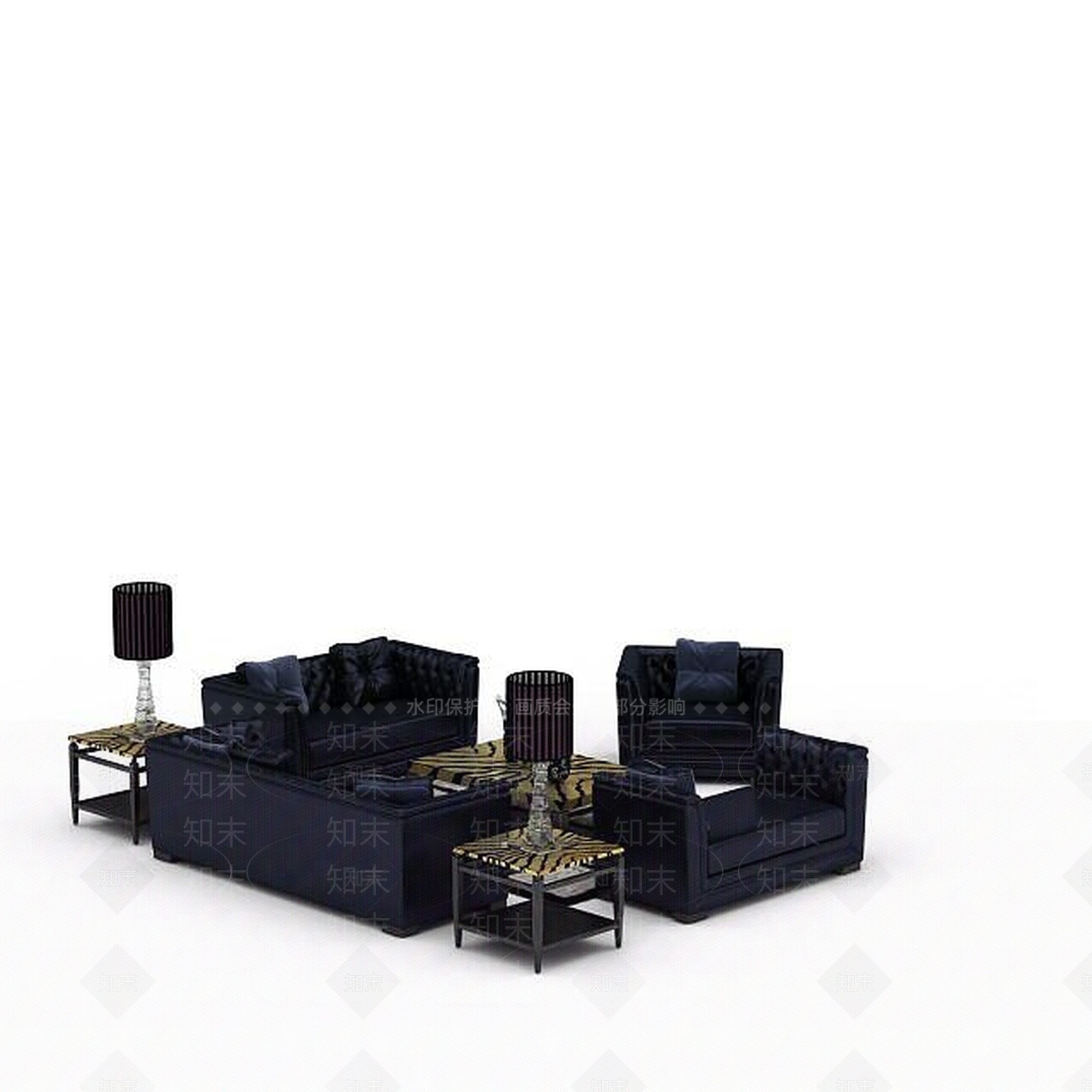 现代双人沙发3D模型下载【ID:1193093324】