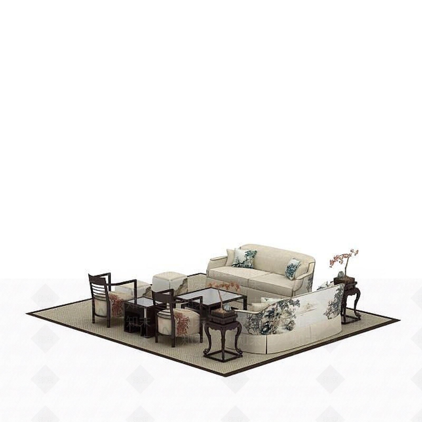 现代书桌椅3D模型下载【ID:1193093699】