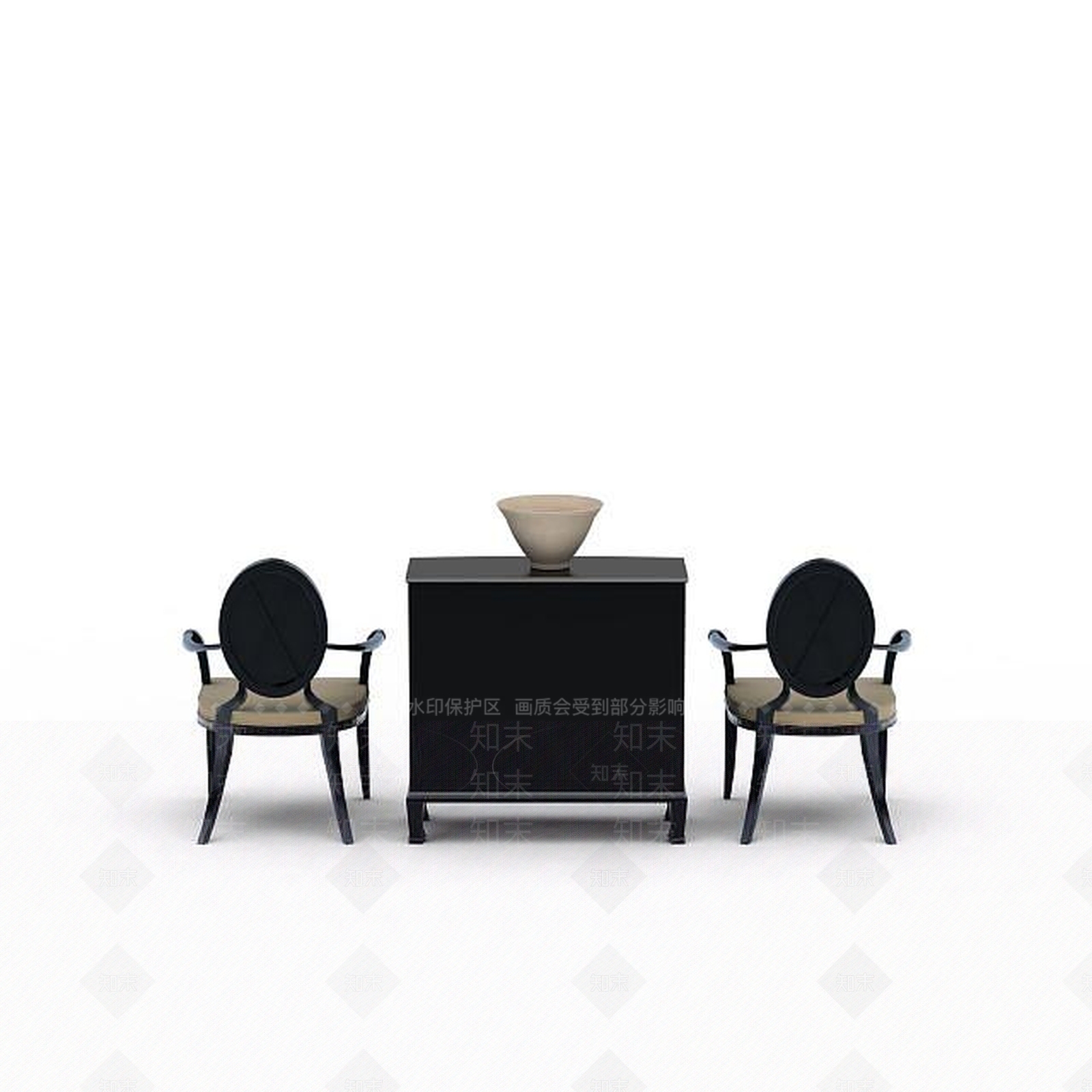 现代书桌椅3D模型下载【ID:1193093720】