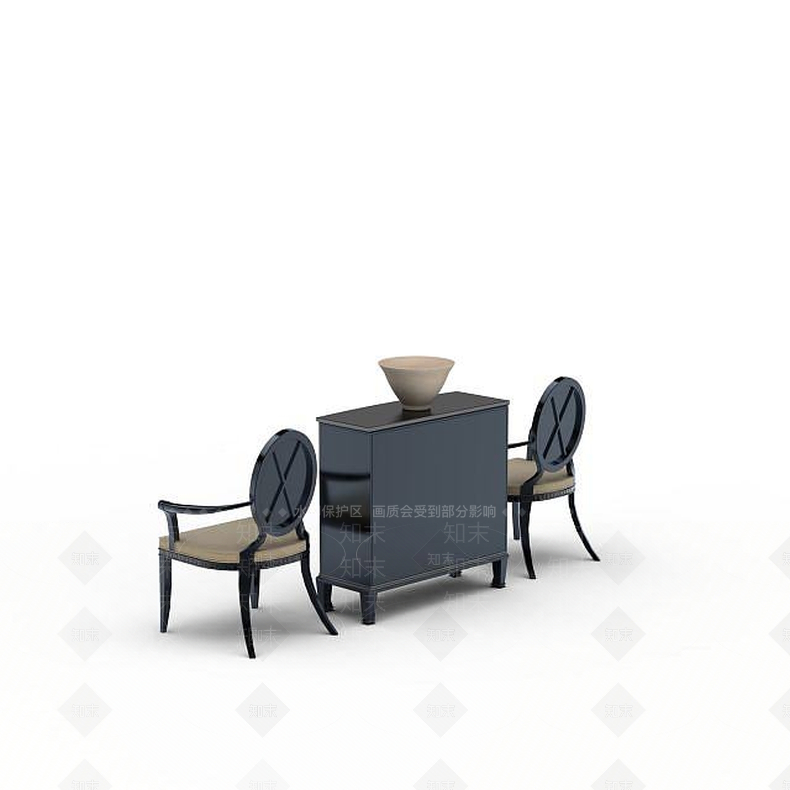 现代书桌椅3D模型下载【ID:1193093720】