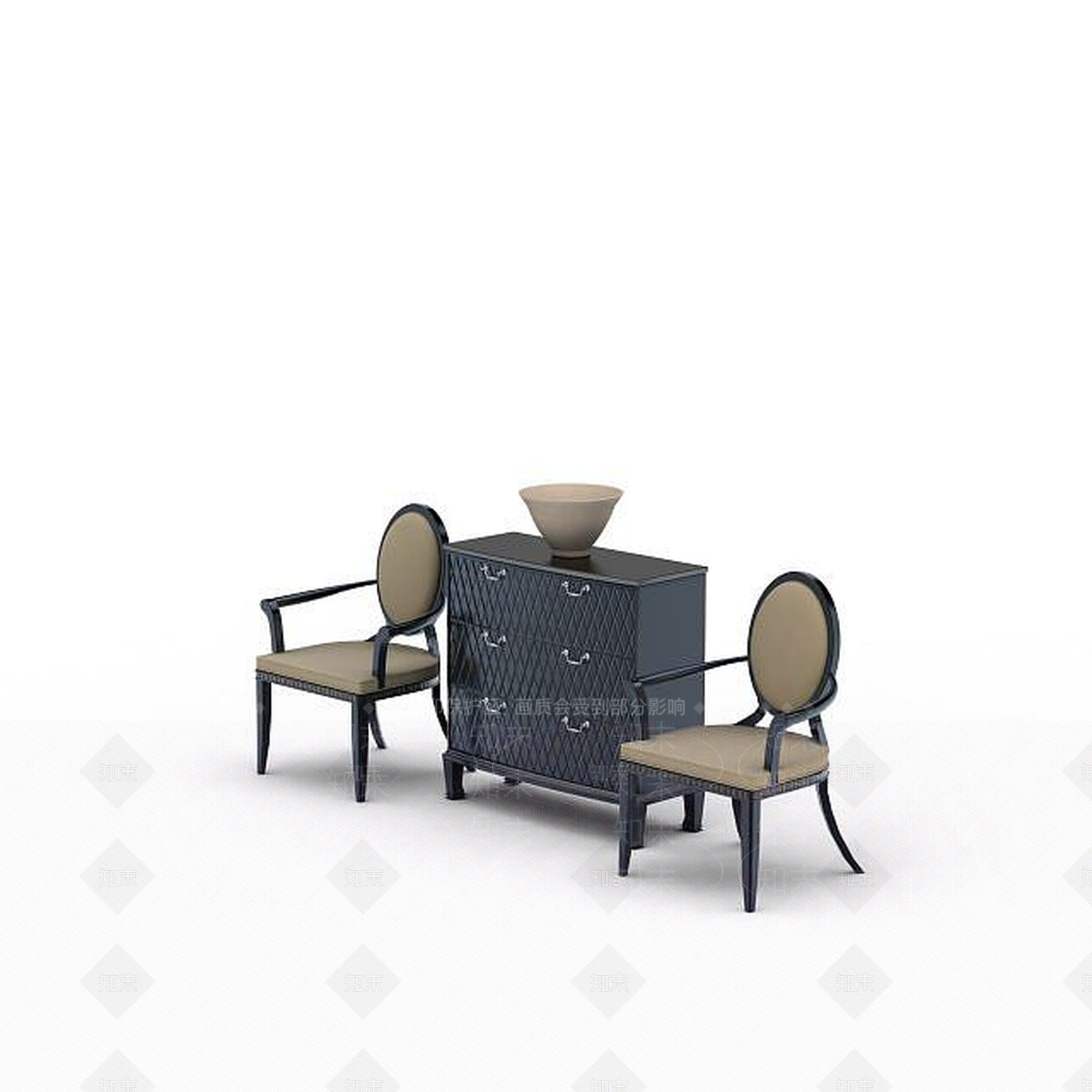 现代书桌椅3D模型下载【ID:1193093720】