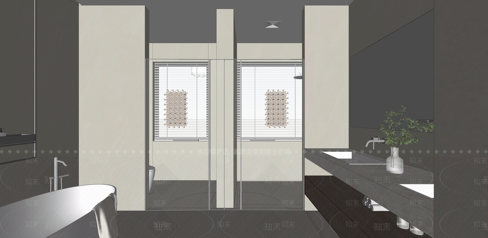 现代卫生间SU模型下载【ID:1193097486】