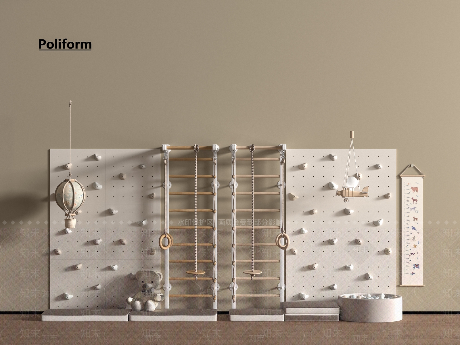 攀岩墙SU模型下载【ID:1193099526】